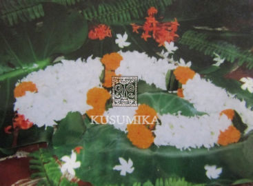 floral ornamentation- Mala (garland) depicting Indian Flag for the guests and dignitaries.